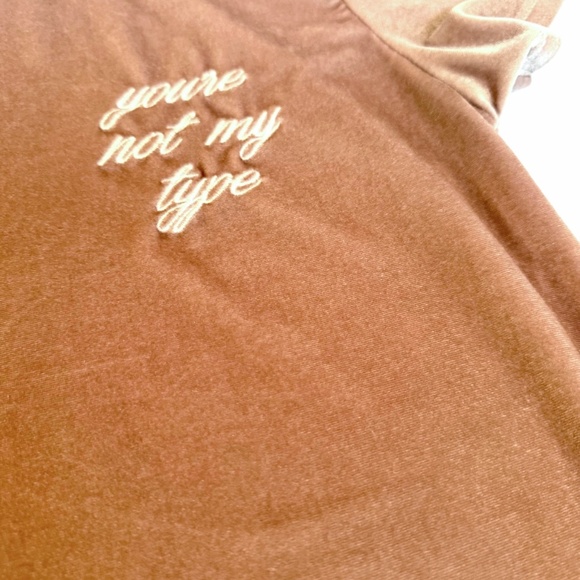 Rose Beige Velvet Dressy Sassy Graphic Short Tee - Picture 3 of 3